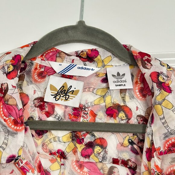 Fafi Adidas Rare Women's Sheer Jumpsuit size 40 - Picture 2 of 5